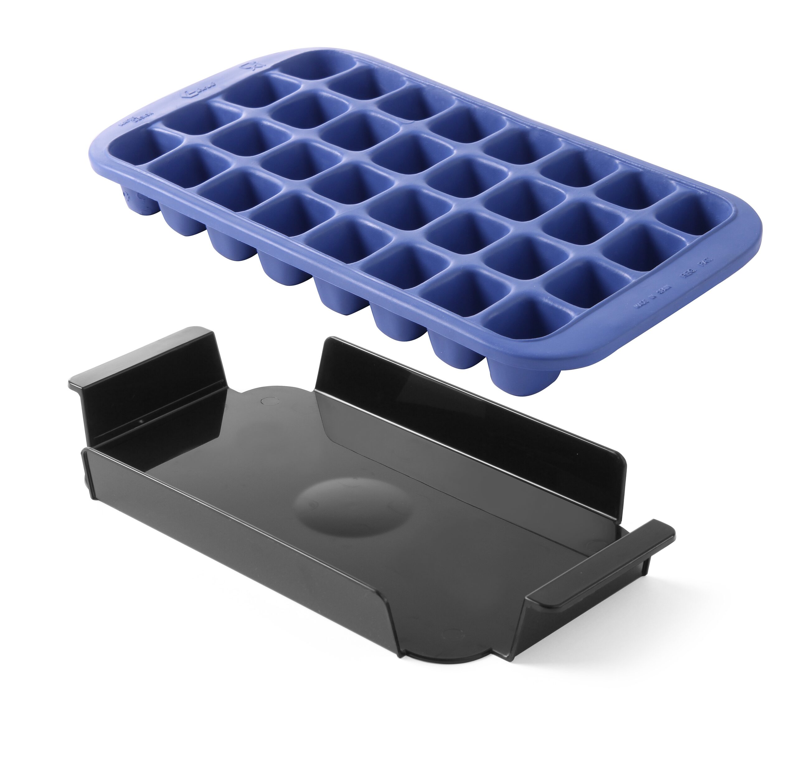 Moule à glaçons 32 cubes en silicone, support rigide