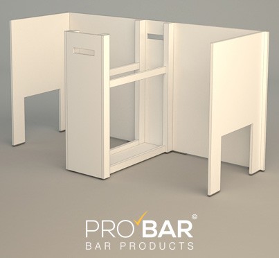 Comptoir de bar en bois pliant, 150 cm – Image 3