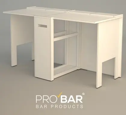 Comptoir de bar en bois pliant, 150 cm – Image 4