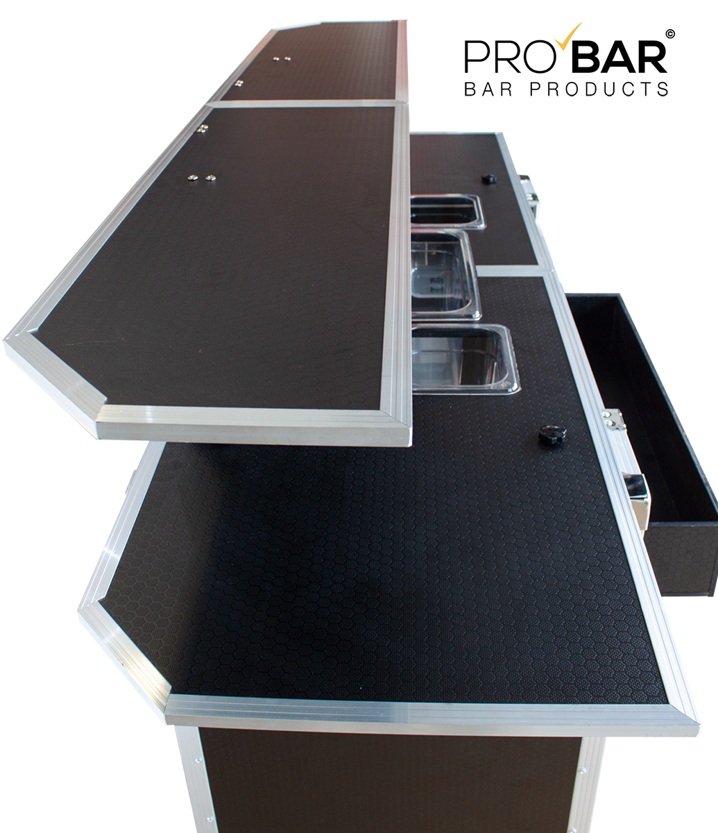 Comptoir de bar portable à valise trolley 160 cm – Image 6