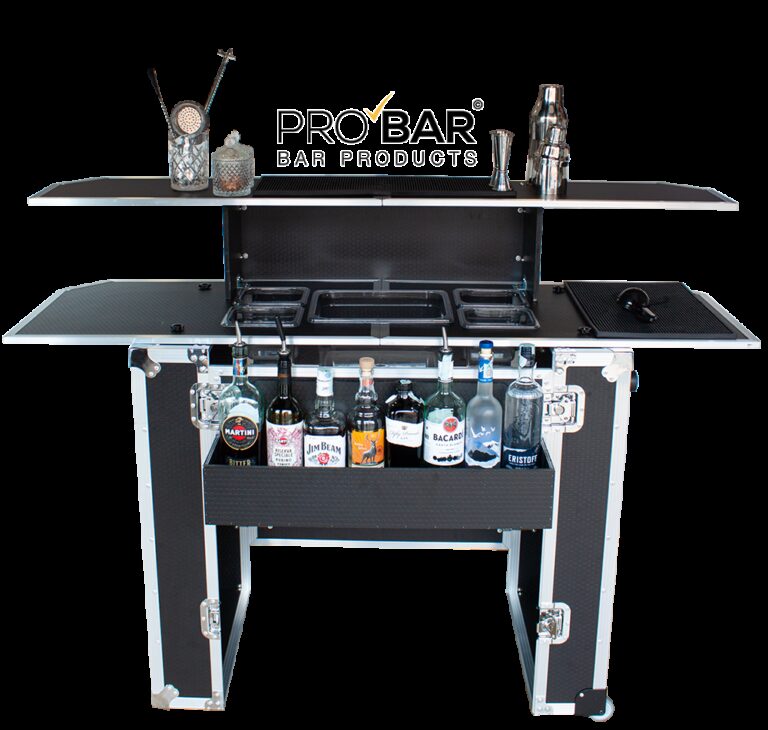 Comptoir de bar portable à valise trolley 160 cm