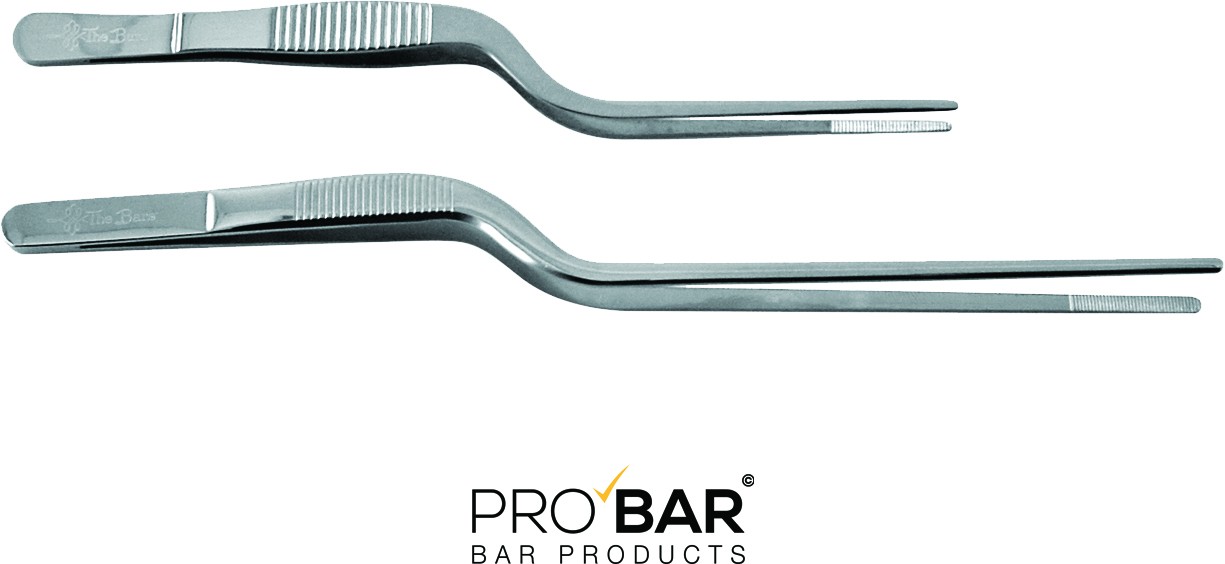 Pince à garniture courbe en inox, 16 ou 21 cm