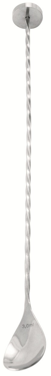 Cuillère à cocktail 35 cm à disque pilon, inox – Image 2