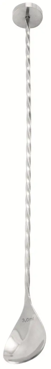 Cuillère à cocktail 35 cm à disque pilon, inox – Image 3