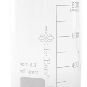 Verre à mélange bécher 80 cl gradué, bec verseur