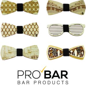 Nœud papillon en bois fait main, 6 modèles