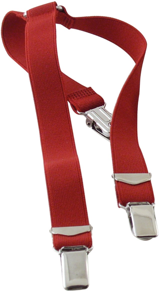 Bretelles de barman rouges élastiques, 30 mm