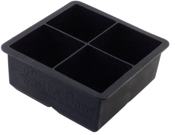 Moule à glaçons gros cube en silicone, 4 cubes