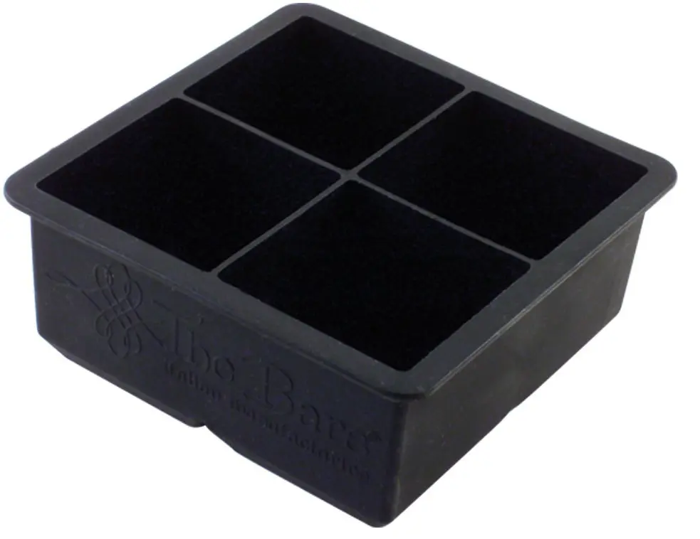 Moule à glaçons gros cube en silicone, 4 cubes