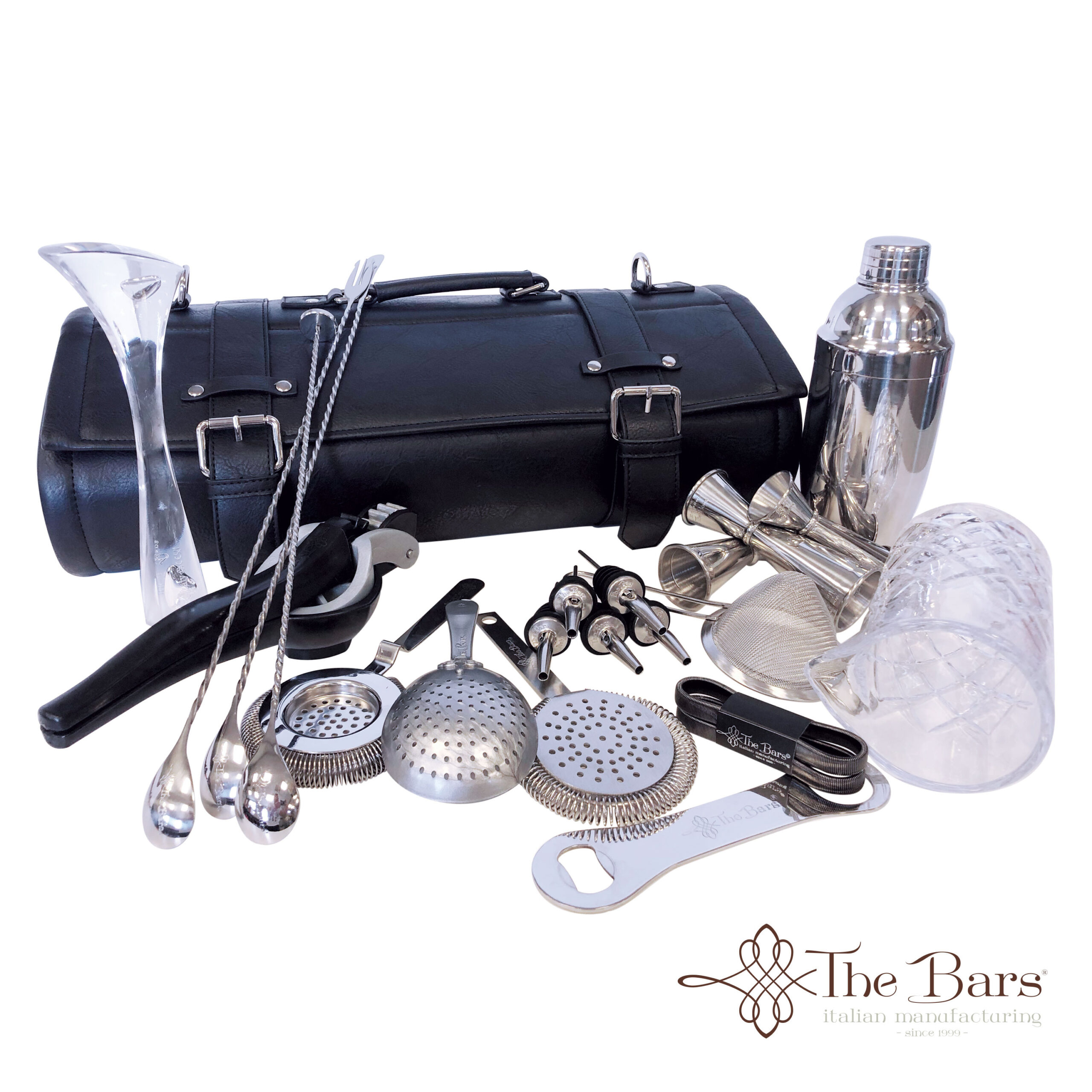 Sac kit barman en cuir, roll de 21 pièces – Image 2