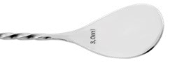 Cuillère à cocktail 35 cm à disque pilon, inox – Image 5