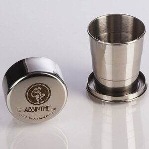 Tasse à absinthe refermable 16 cl en inox