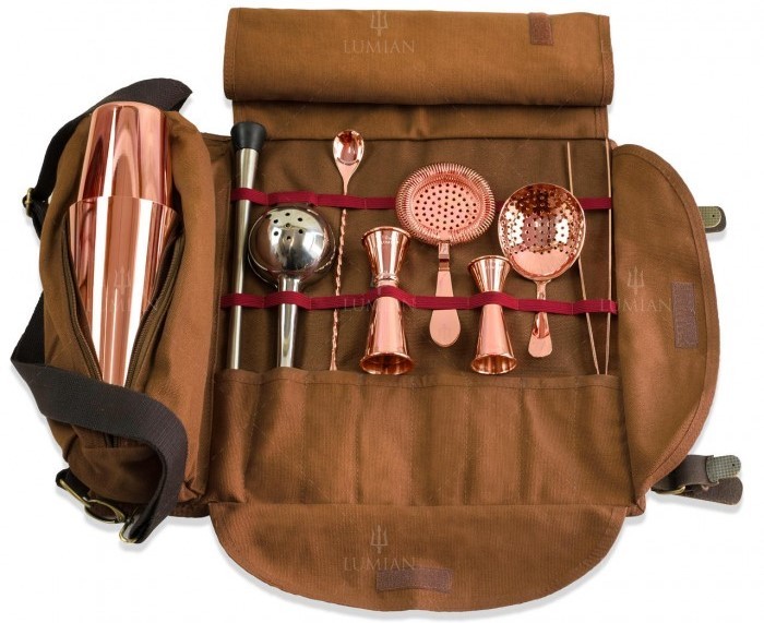 Kit barman Lumian en trousse roll, 9 outils – Image 5