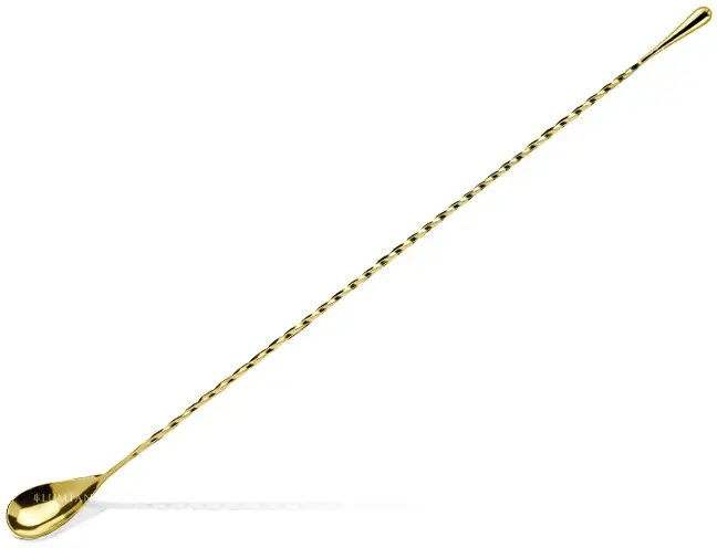 Cuillère à cocktail Drop 40 cm, cinq finitions plaquées – Image 2