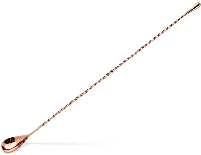 Cuillère à cocktail Drop 40 cm, cinq finitions plaquées – Image 3