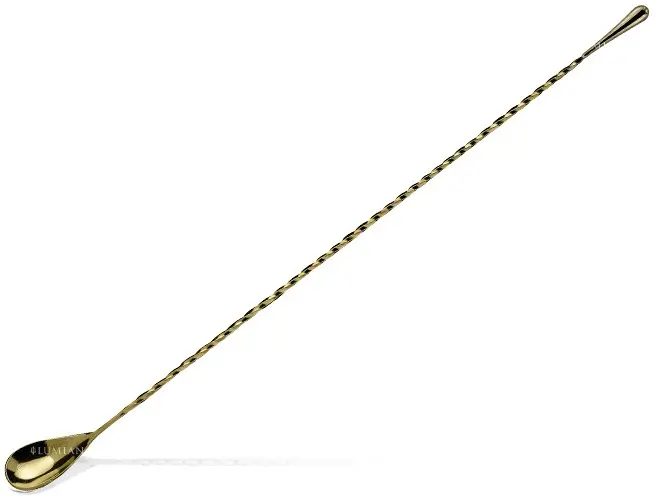 Cuillère à cocktail Drop 40 cm, cinq finitions plaquées – Image 4