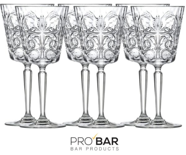 Verre à pied 29 cl Tattoo gravé, lot de 6