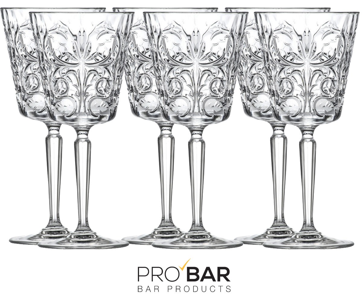 Verre à pied 29 cl Tattoo gravé, lot de 6