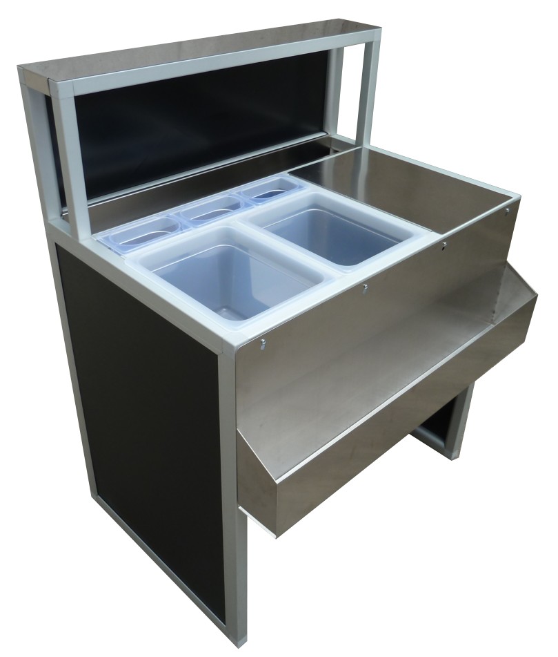 Comptoir de bar pliant 90 cm Smart en inox – Image 2