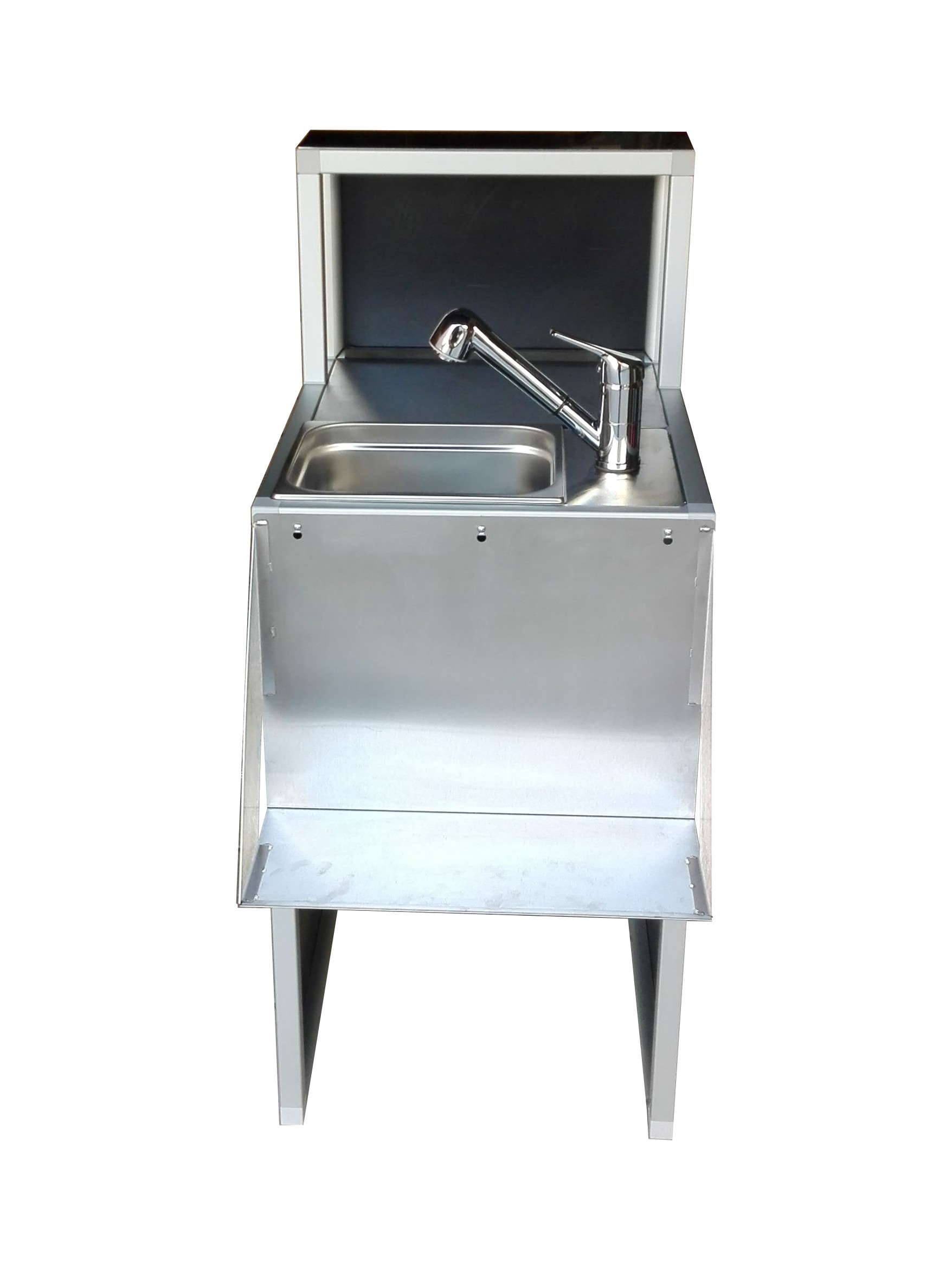 Évier portable en inox 50 cm pour comptoir mobile – Image 2