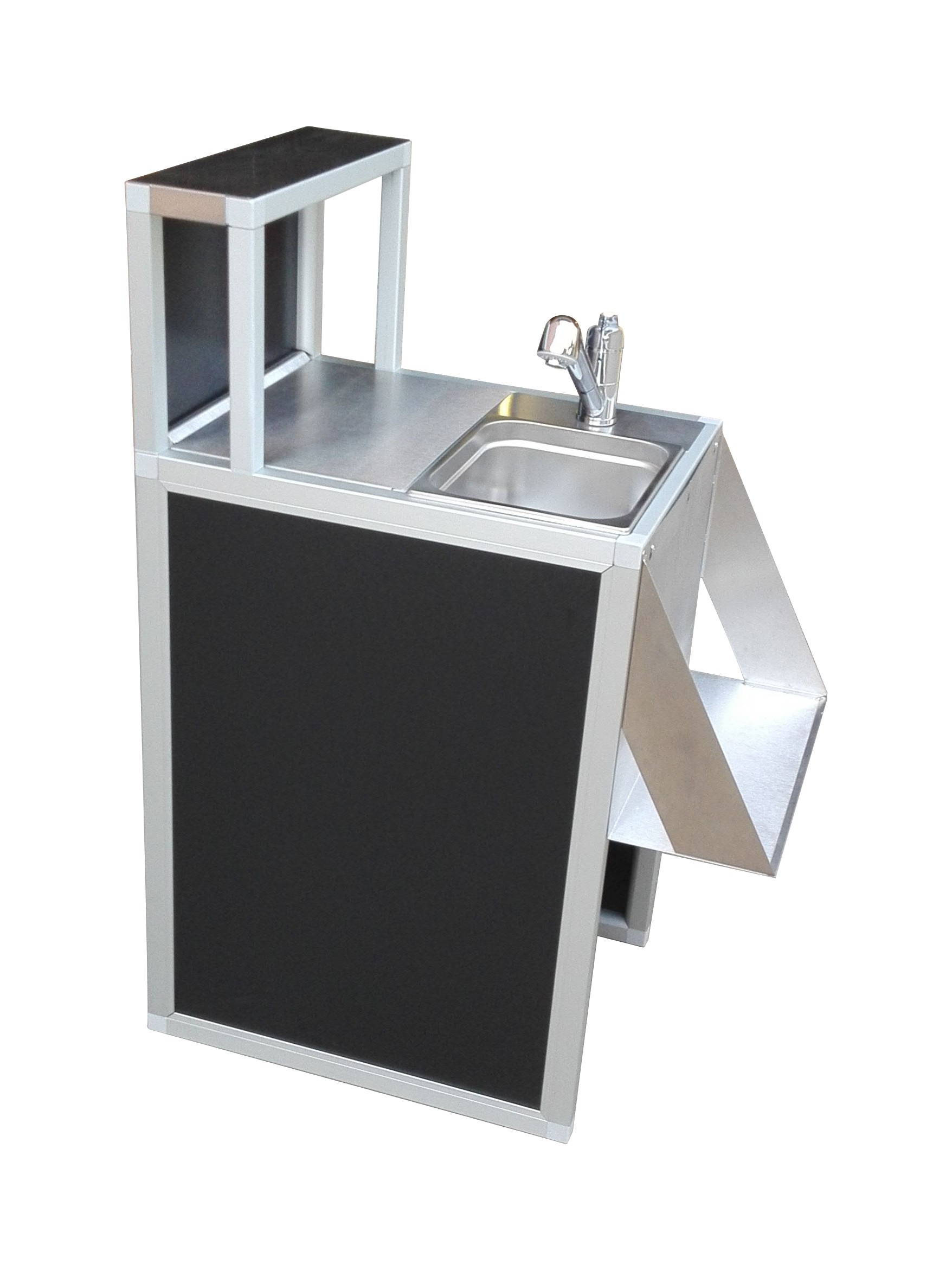 Évier portable en inox 50 cm pour comptoir mobile – Image 3