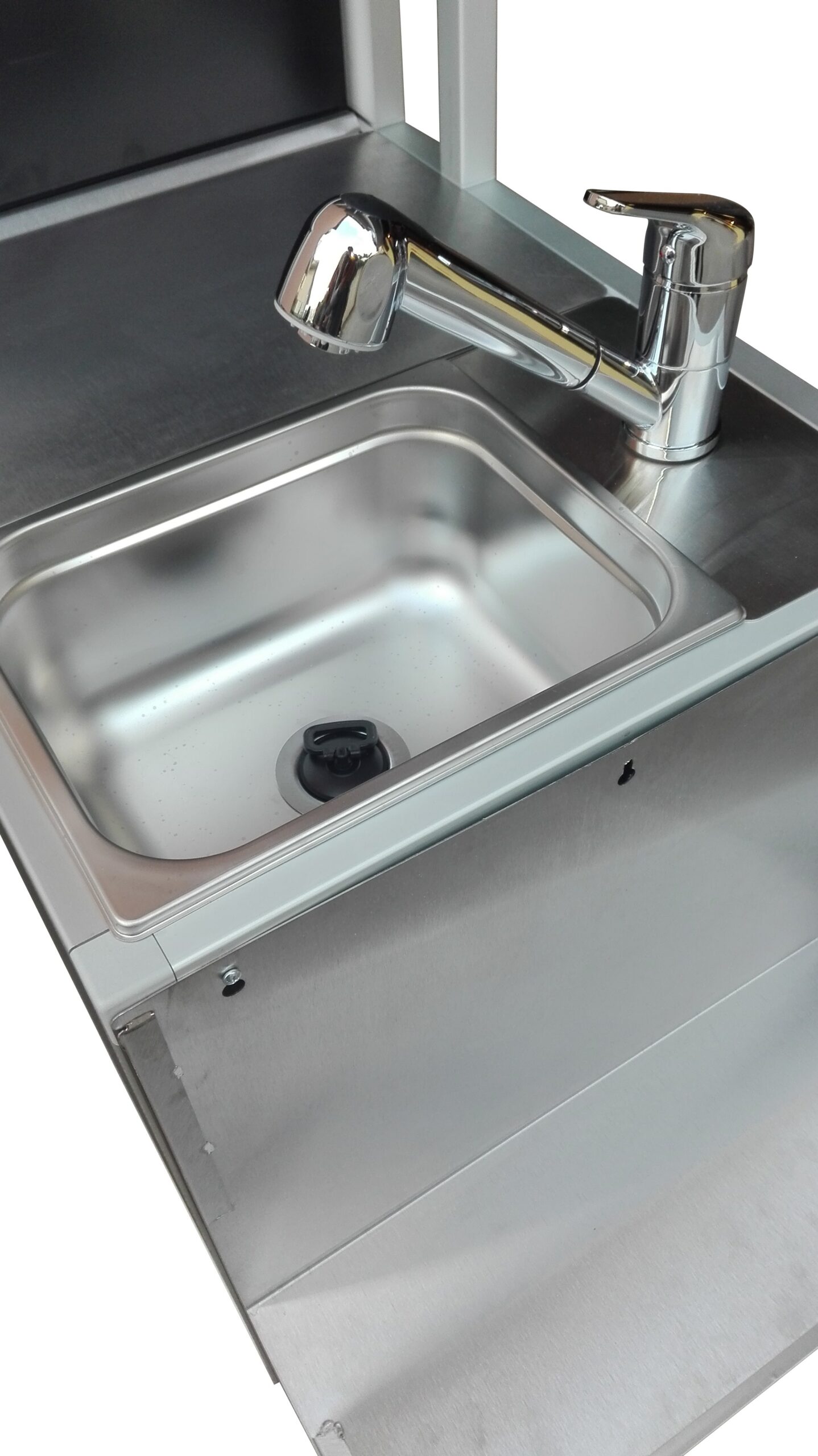 Évier portable en inox 50 cm pour comptoir mobile – Image 4