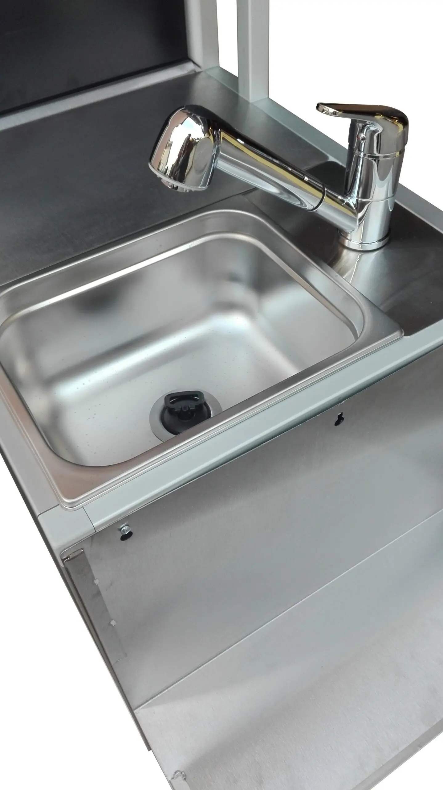 Évier portable en inox 50 cm pour comptoir mobile – Image 4