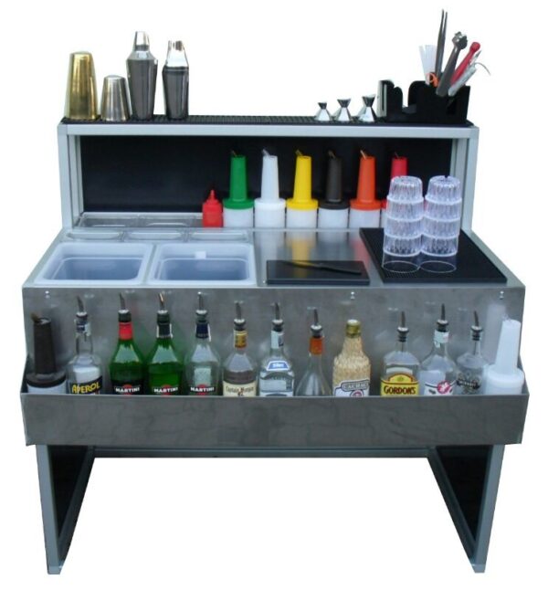 Comptoir de bar pliant 120 cm Comfort en inox