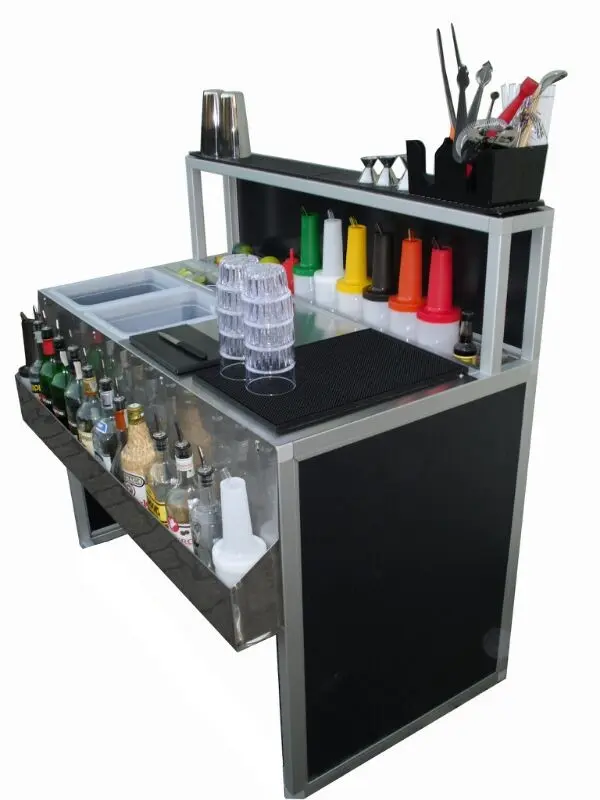 Comptoir de bar pliant 120 cm Comfort en inox – Image 2