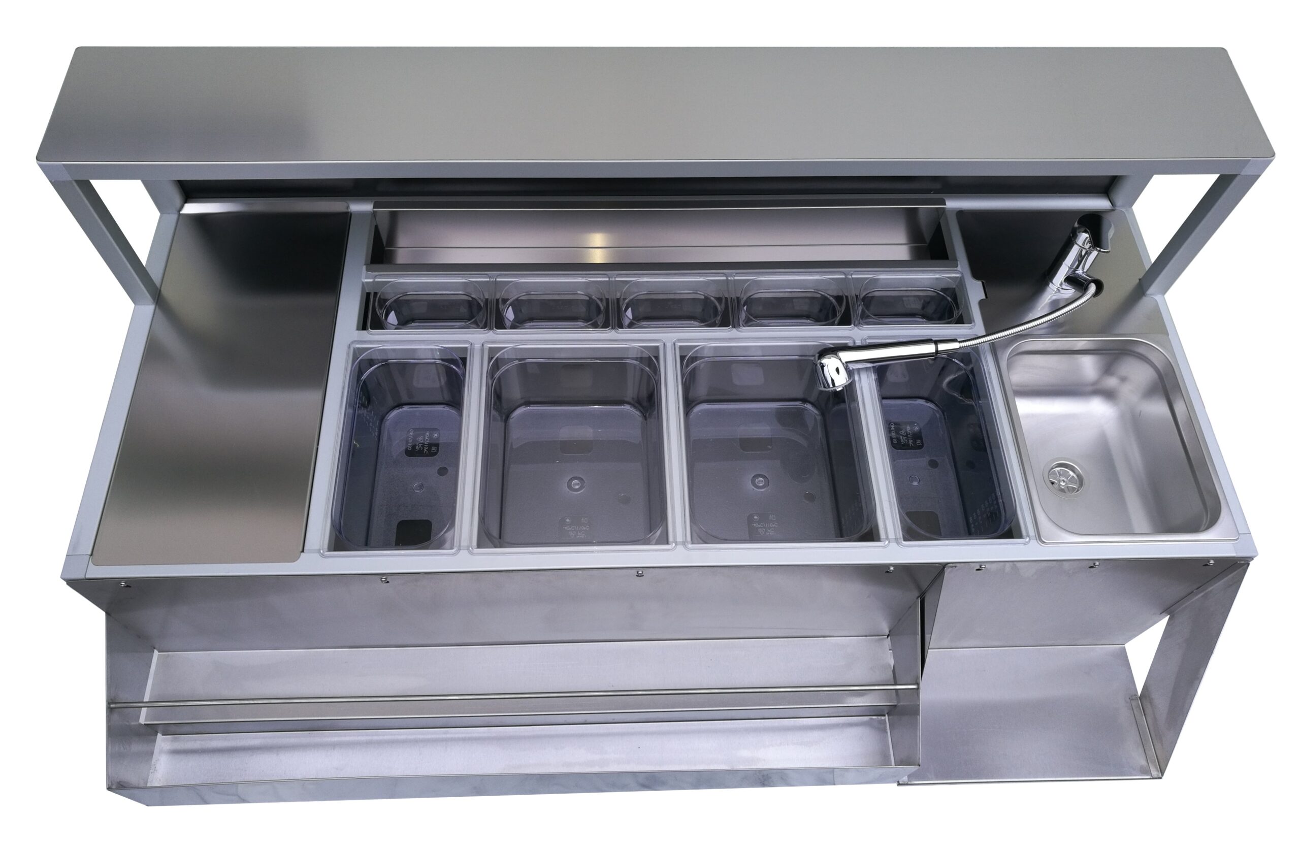 Comptoir de bar pliant 150 cm Professional, évier – Image 2