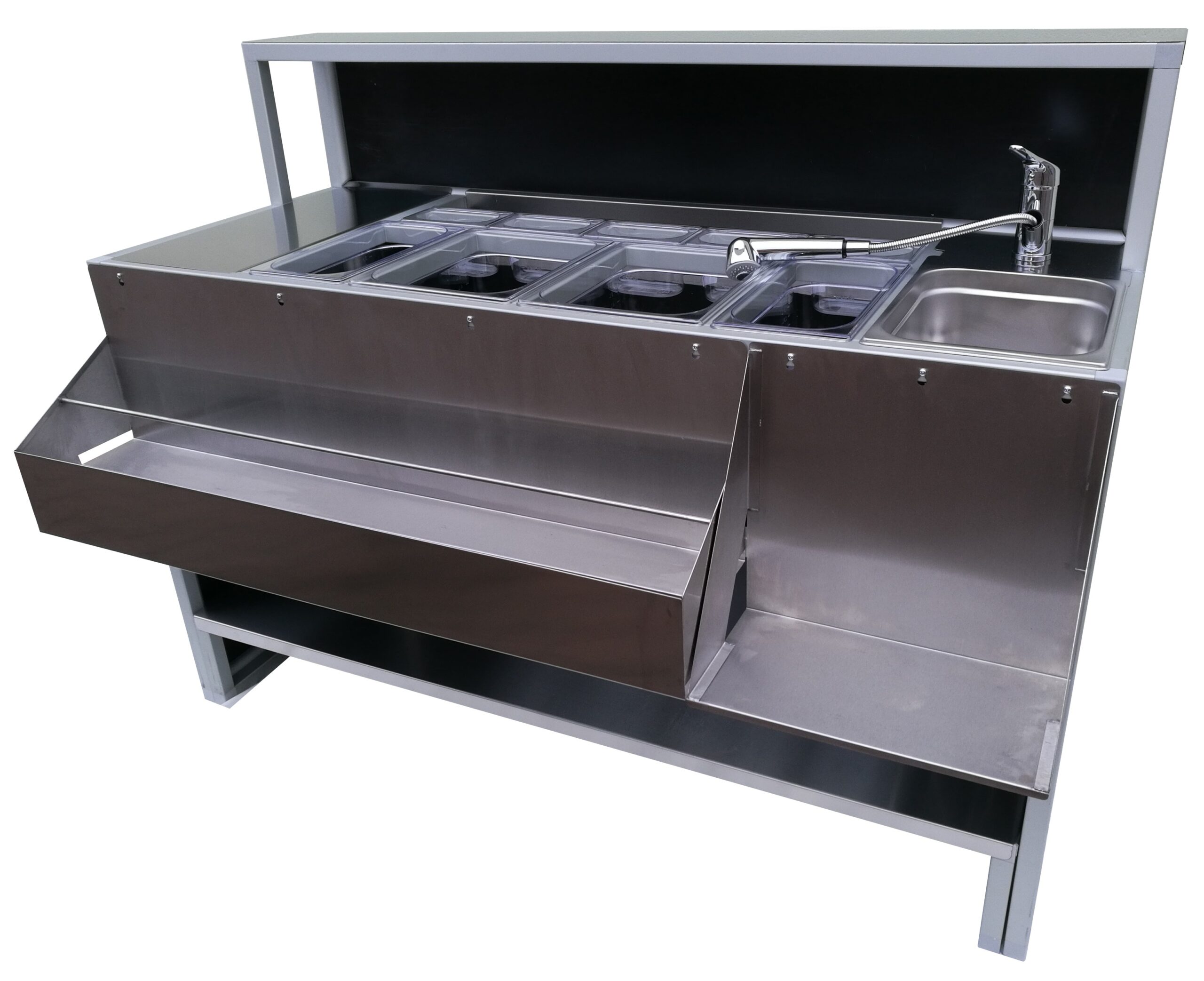 Comptoir de bar pliant 150 cm Professional, évier – Image 3