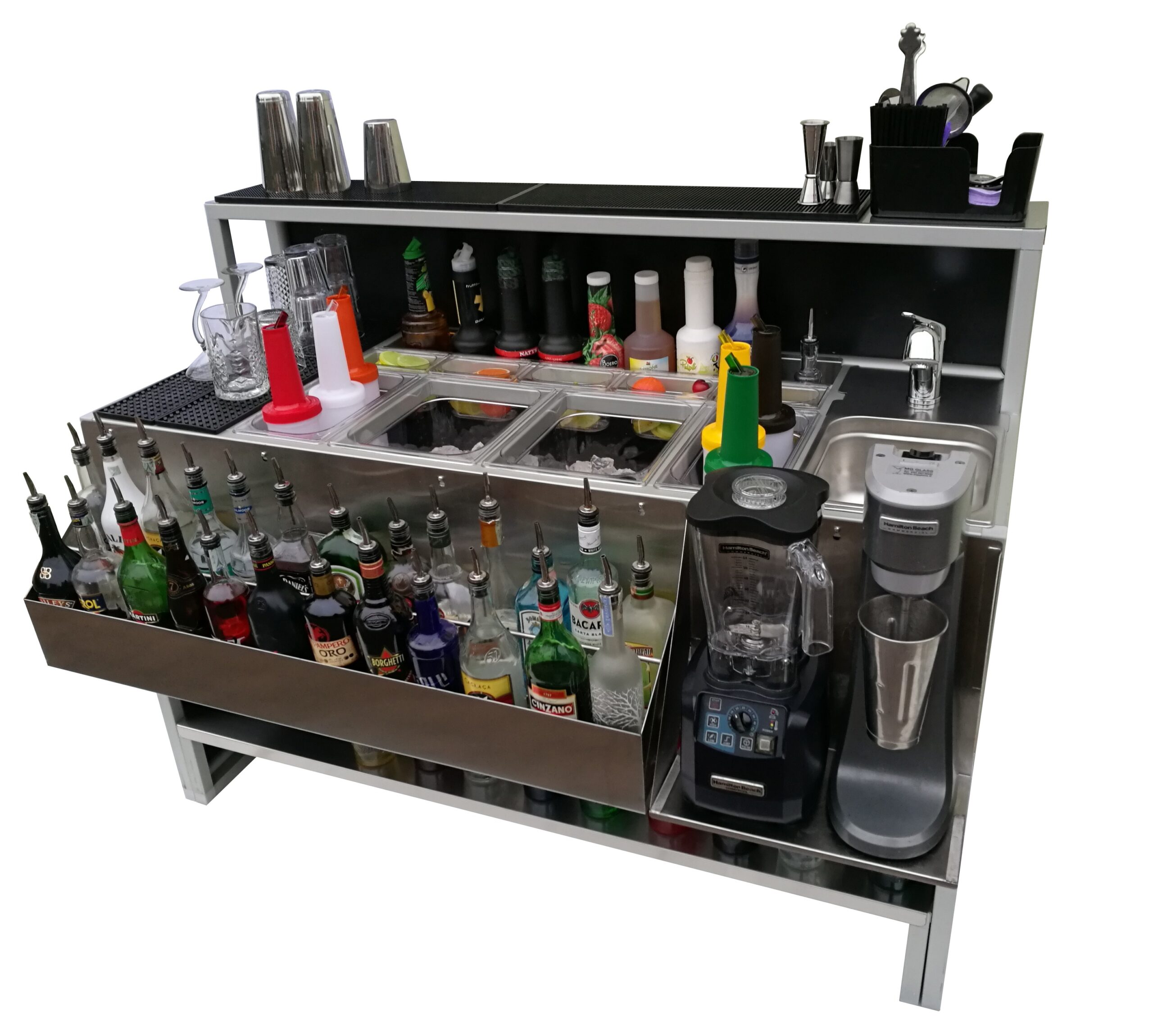 Comptoir de bar pliant 150 cm Professional, évier – Image 4