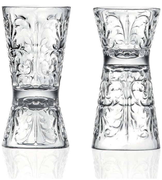 Doseur à cocktail en verre sablier, 3 et 6 cl – Image 3