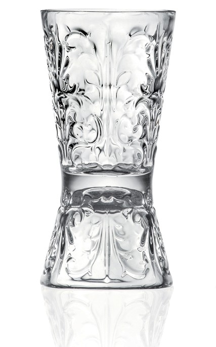Doseur à cocktail en verre sablier, 3 et 6 cl