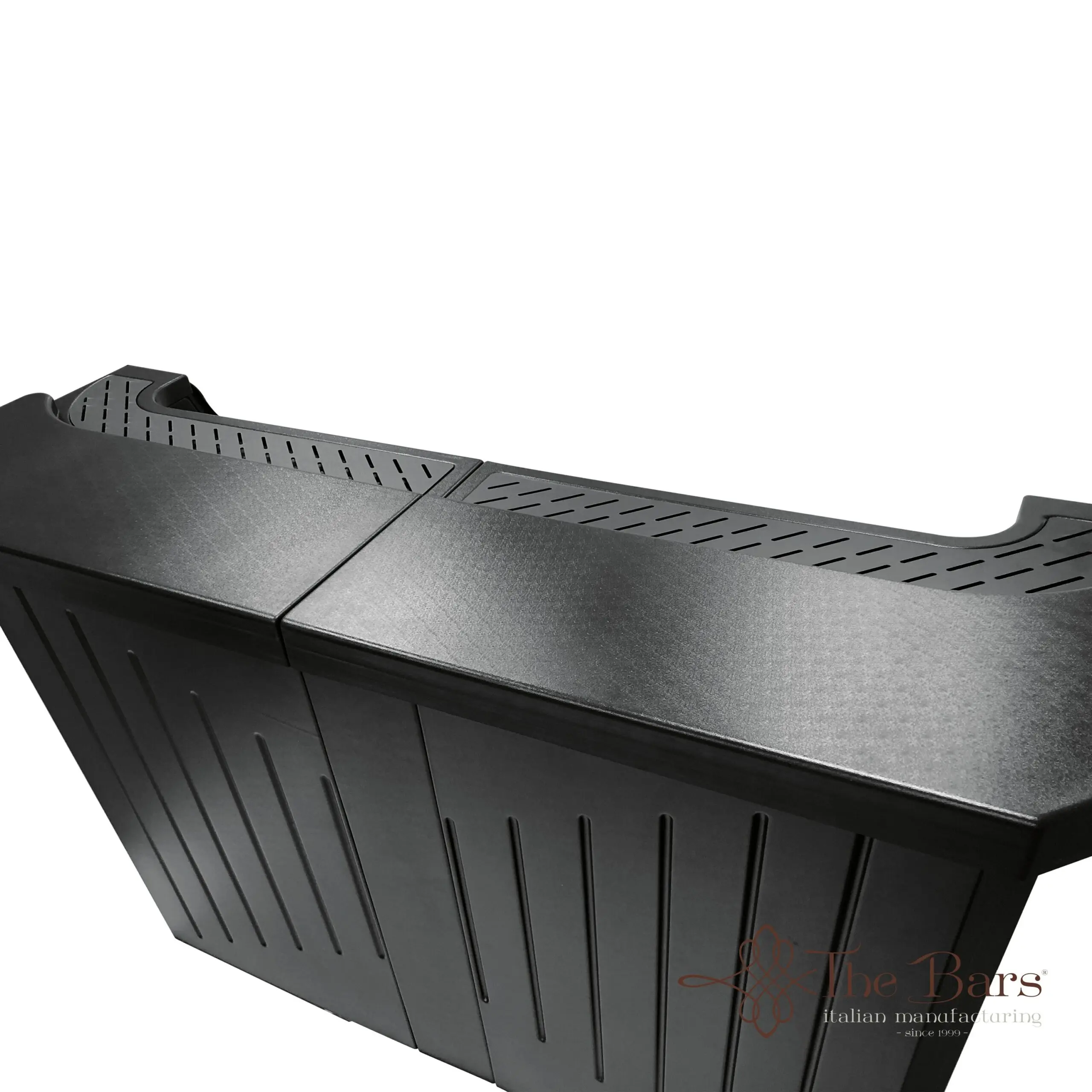 Comptoir de bar mobile 175 cm en ABS, 3 grilles – Image 2