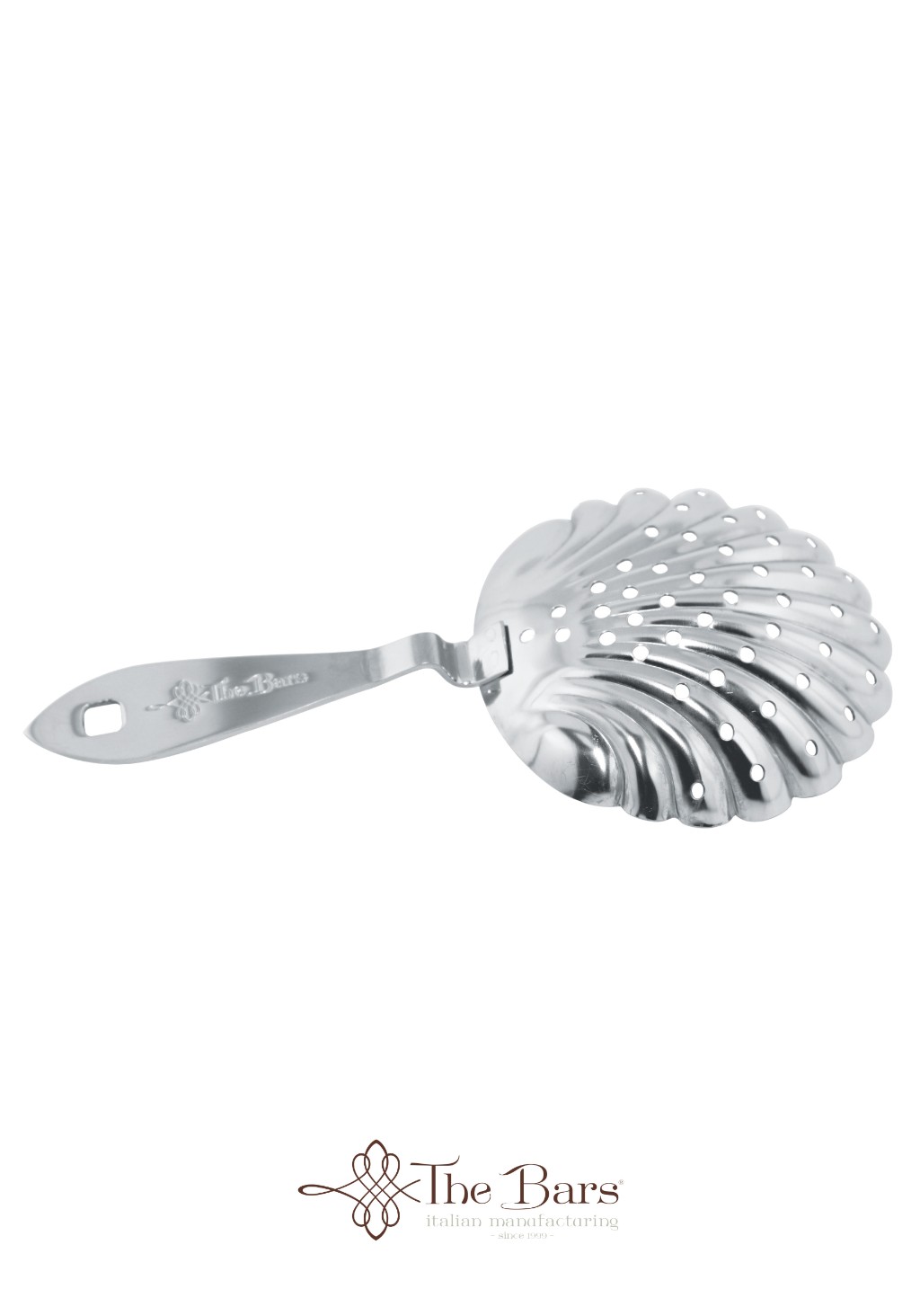 Passoire julep coquille en inox, coupe nervurée – Image 2