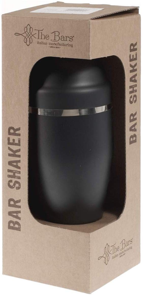 Shaker cobbler noir mat 50 cl en inox, 3 pièces – Image 3