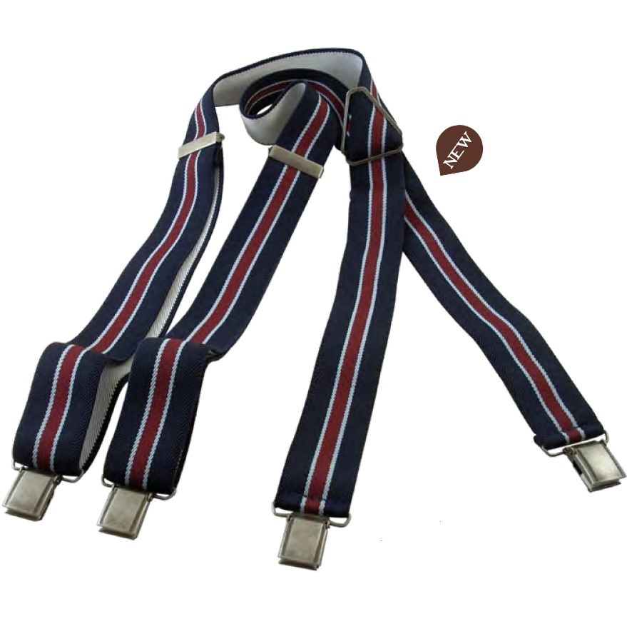 Bretelles de barman bleues élastiques, taille unique
