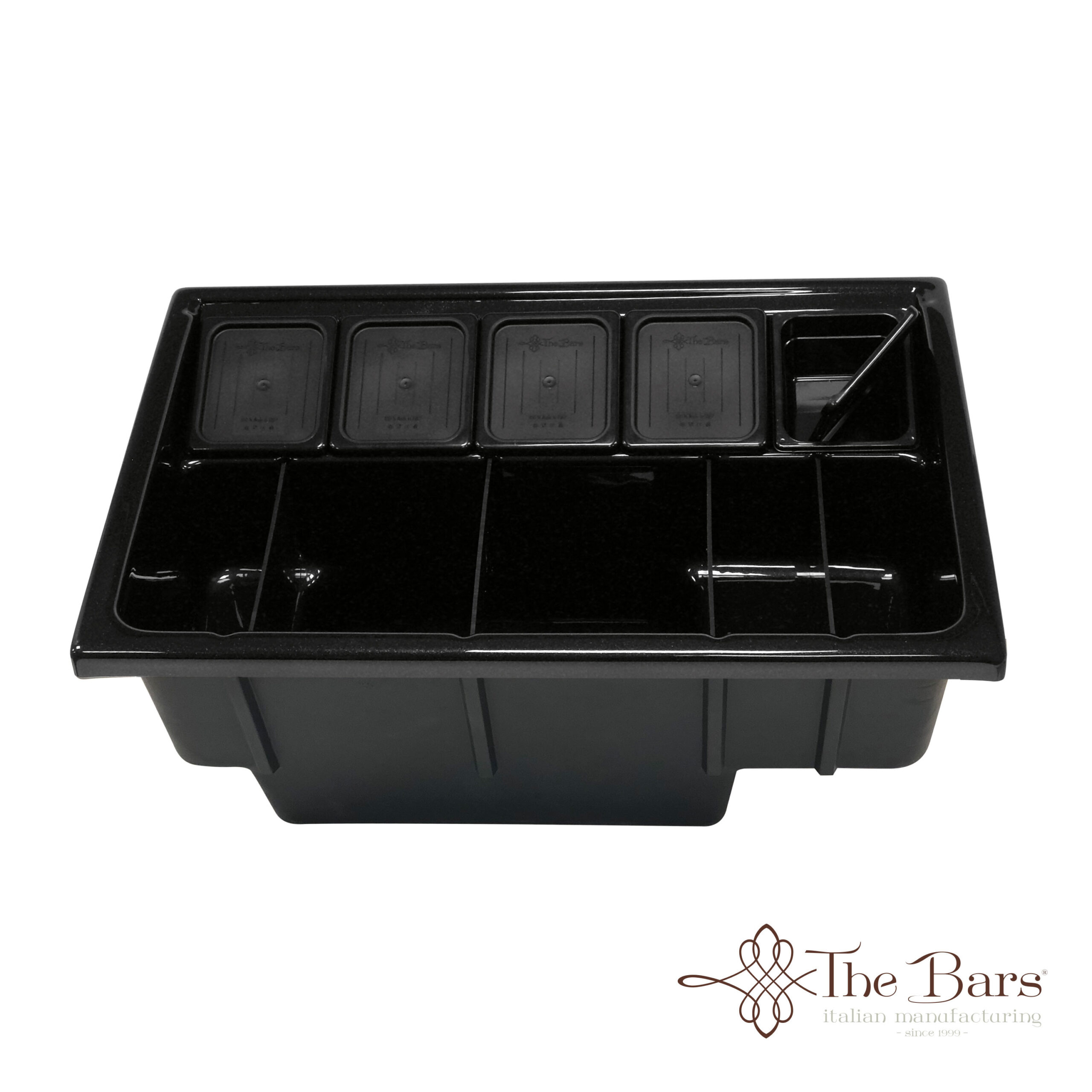 Comptoir de bar mobile 175 cm en ABS, 3 grilles – Image 5