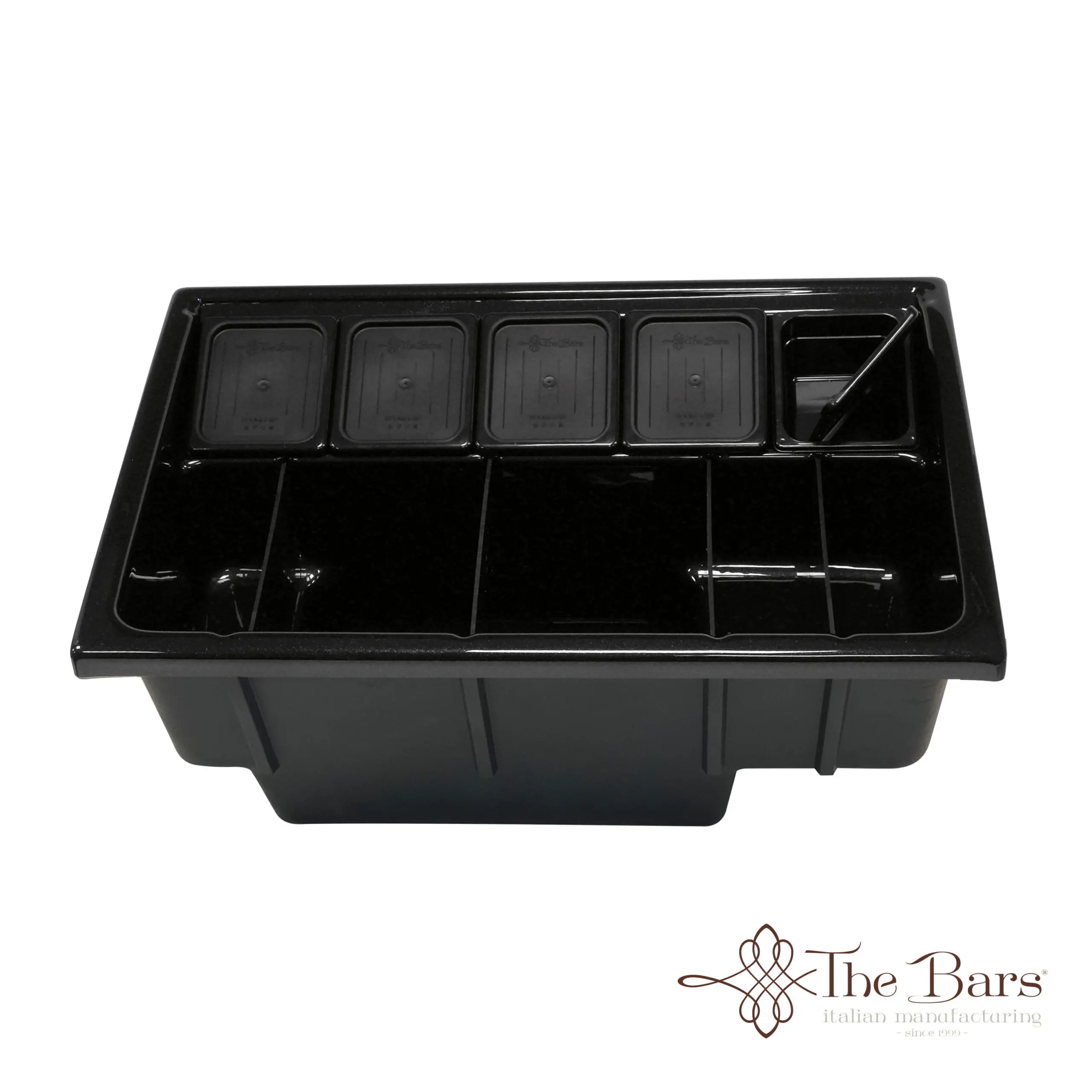Comptoir de bar mobile 175 cm en ABS, 3 grilles – Image 5