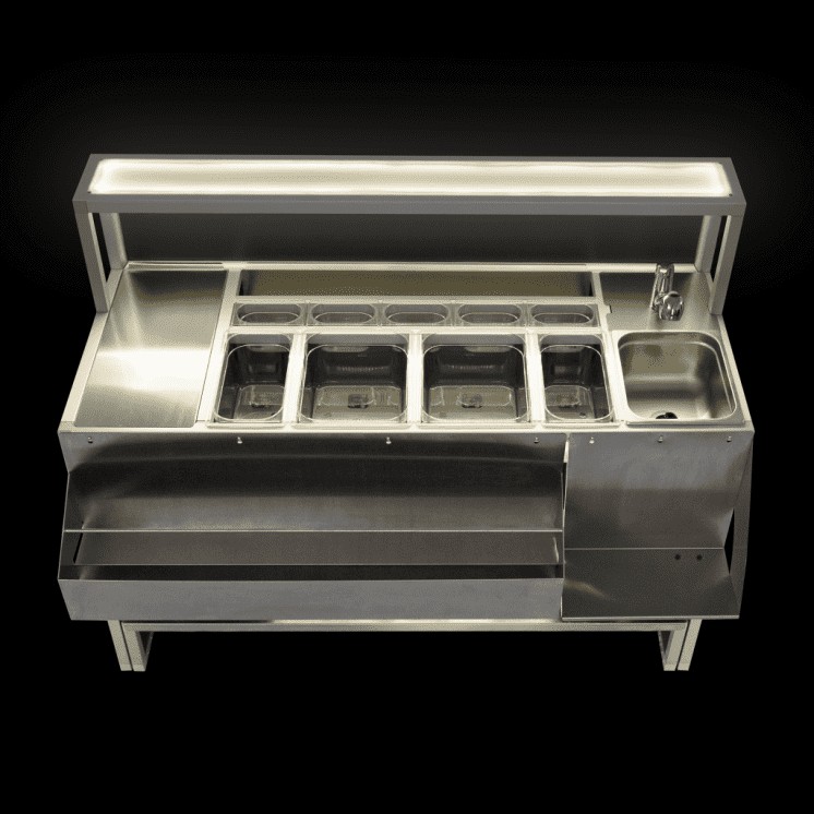 Plan de service lumineux LED pour comptoir mobile – Image 2