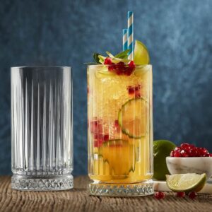 Verre tumbler 44 cl Elysia rainuré, lot de 4