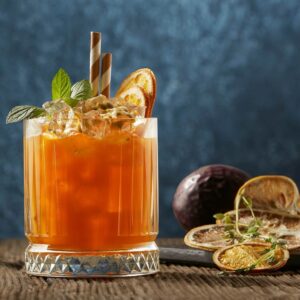 Verre old fashioned Elysia 36 cl à rainures, lot de 4