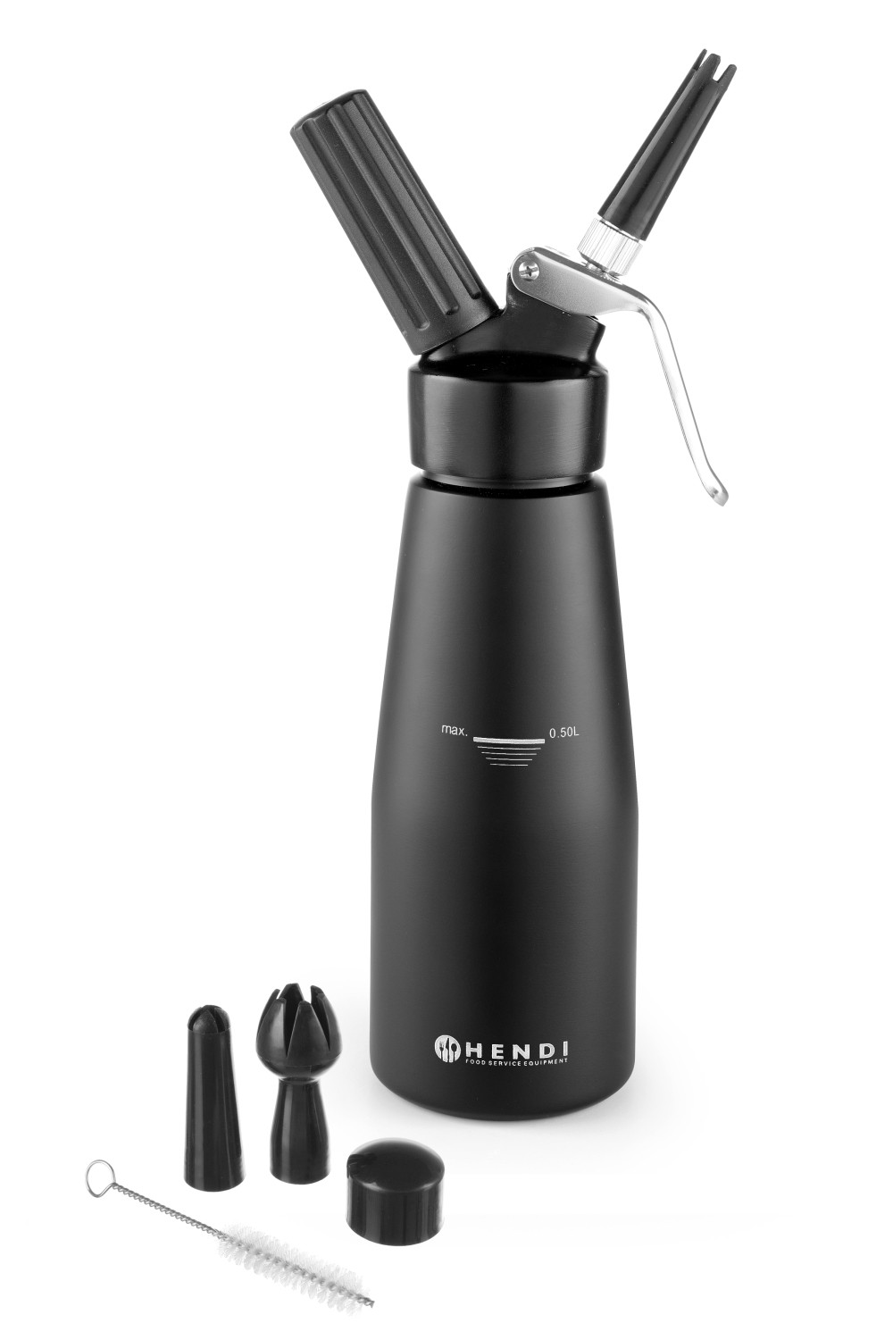 Siphon à chantilly 50 cl en aluminium noir