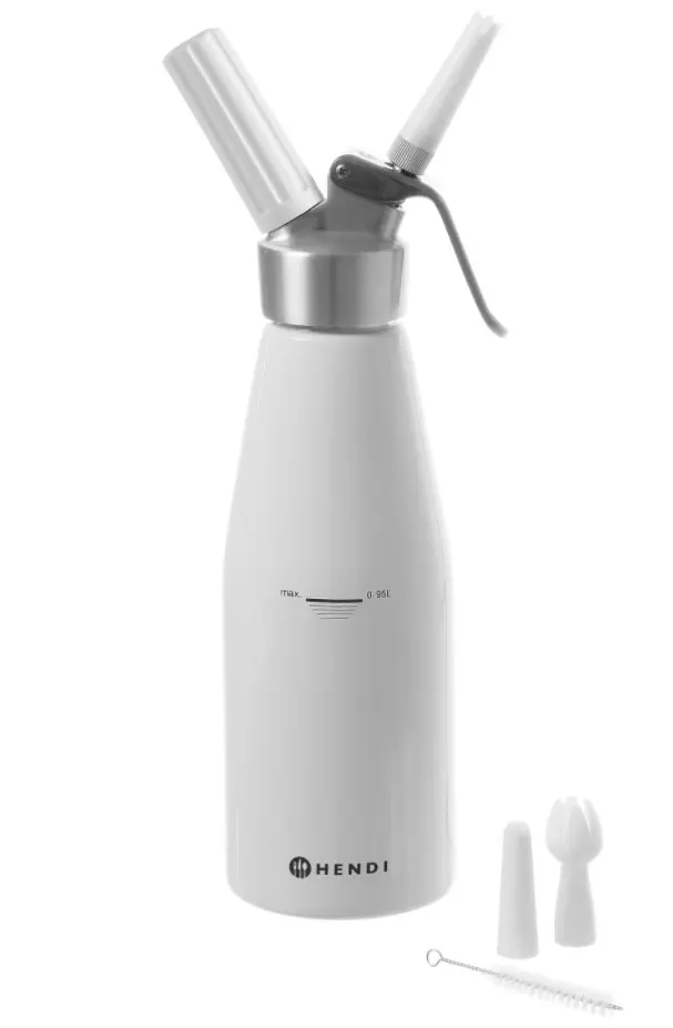 Siphon à chantilly blanc en aluminium, trois formats – Image 8