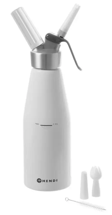 Siphon à chantilly blanc en aluminium, trois formats – Image 11