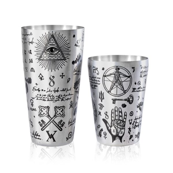 Shaker Boston Alchemy Yokai Lumian gravé, 28 et 18 oz