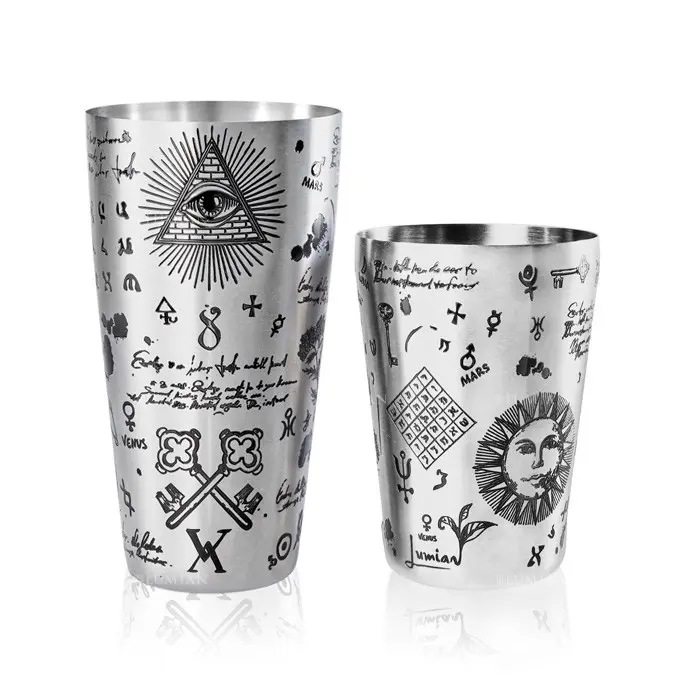 Shaker Boston Alchemy Yokai Lumian gravé, 28 et 18 oz – Image 2