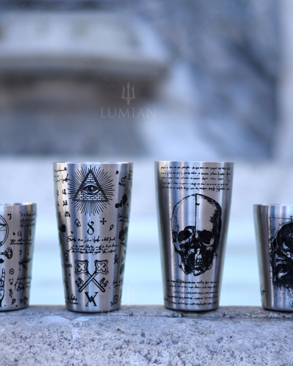Shaker Boston Alchemy Yokai Lumian gravé, 28 et 18 oz – Image 5