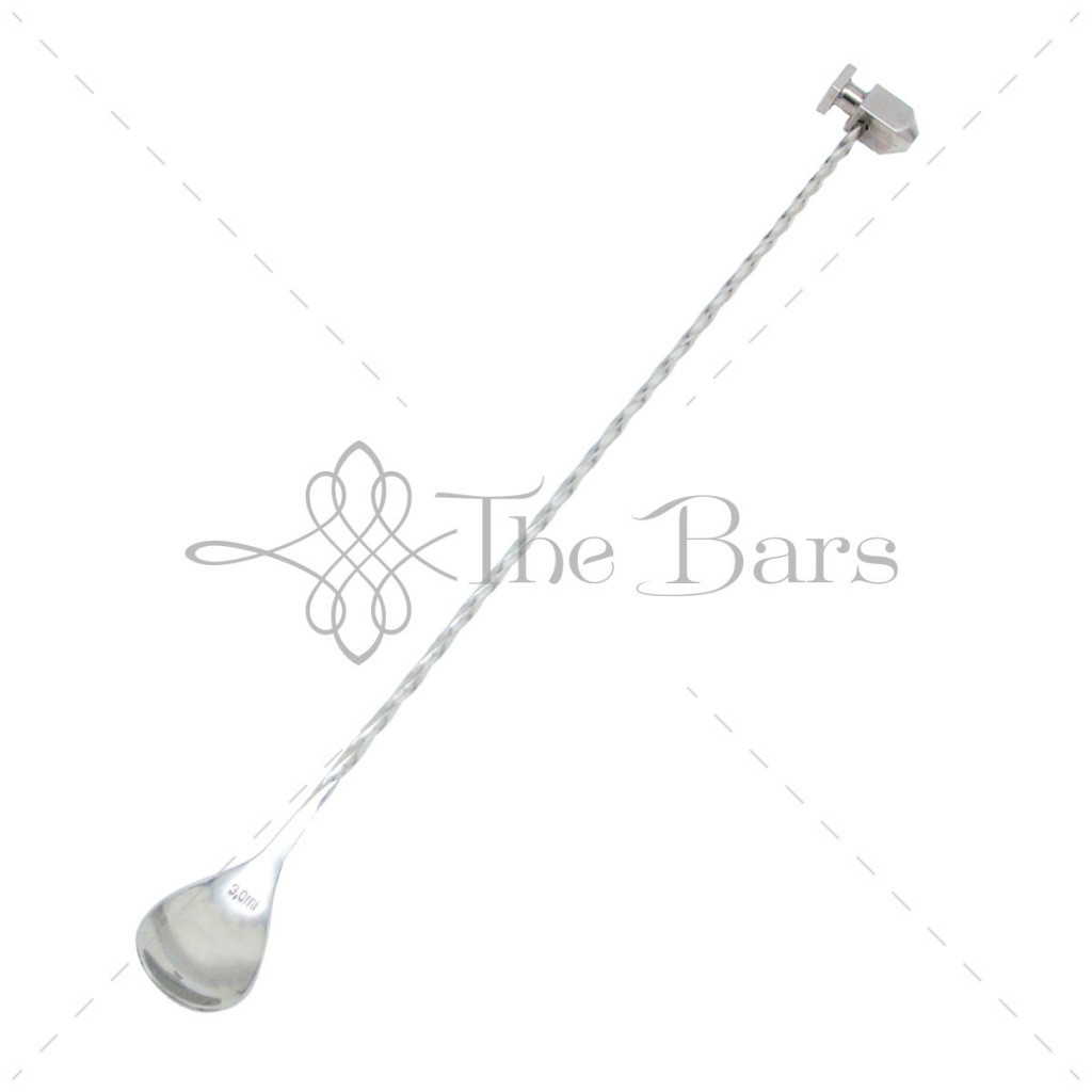 Cuillère à cocktail 35 cm avec marteau à glace, inox